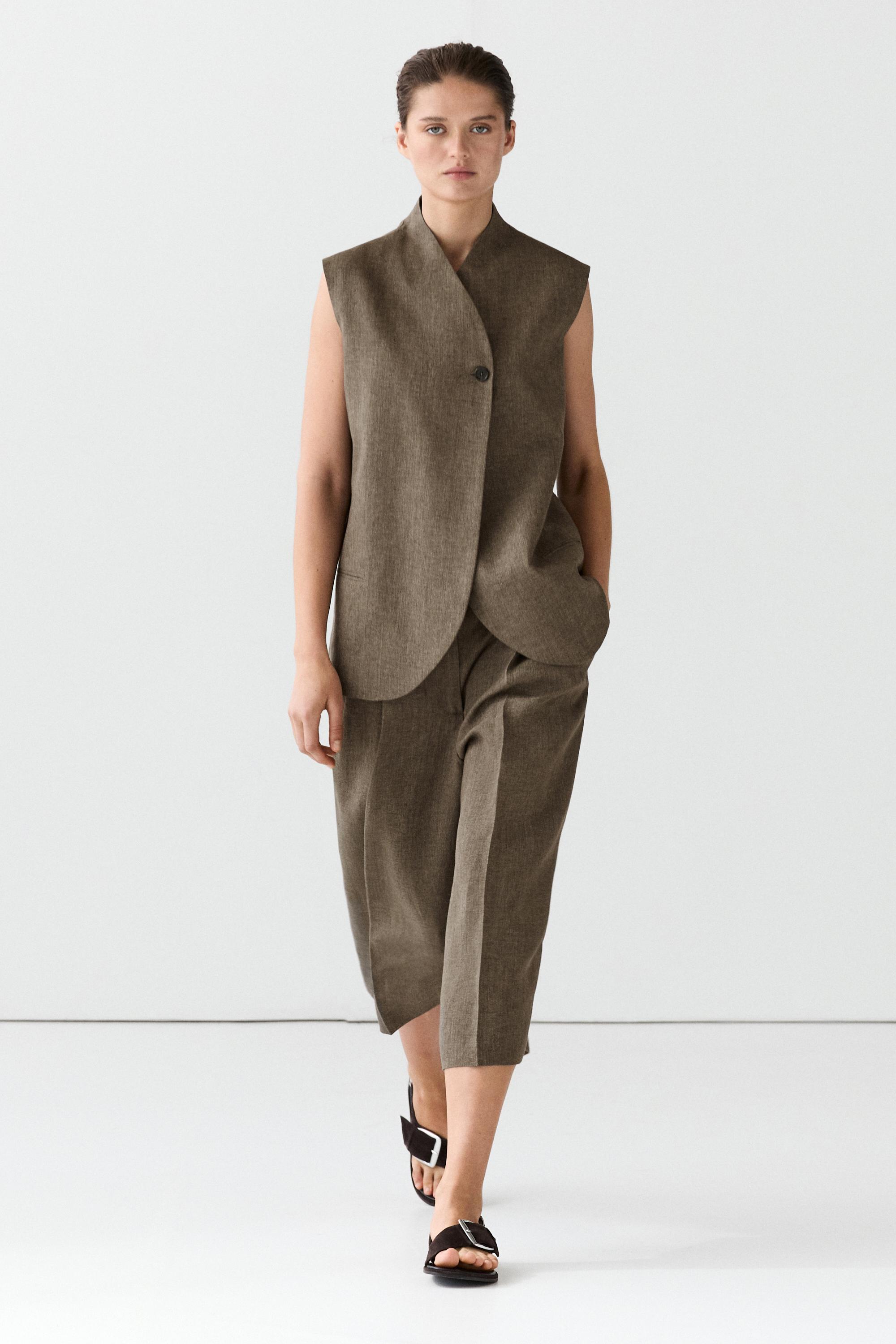 Linen melange waistcoat